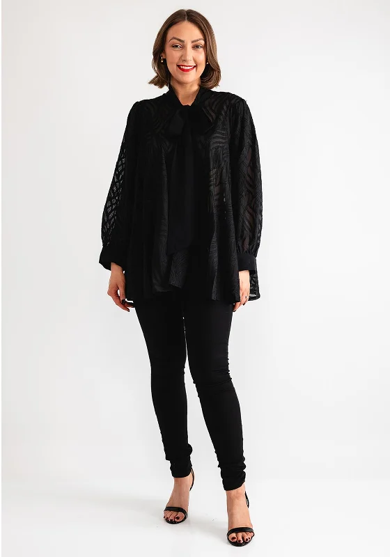 Buy Now Serafina Collection One Size Textured Blouse, Black